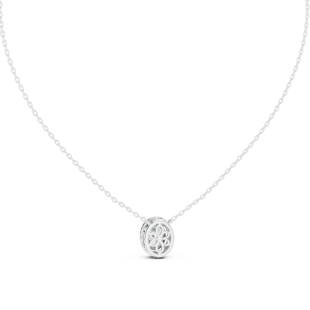 Ovalisse Oval Cut Halo Lab Grown Diamond Pendant Necklace