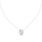 Ovalisse Oval Cut Halo Lab Grown Diamond Pendant Necklace