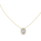 Ovalisse Oval Cut Halo Lab Grown Diamond Pendant Necklace
