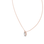 Auravelle Pear Cut Halo Lab Grown Diamond Pendant Necklace