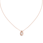 Auravelle Pear Cut Halo Lab Grown Diamond Pendant Necklace