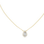 Auravelle Pear Cut Halo Lab Grown Diamond Pendant Necklace