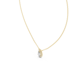 Auravelle Pear Cut Halo Lab Grown Diamond Pendant Necklace