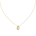 Auravelle Pear Cut Halo Lab Grown Diamond Pendant Necklace