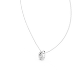 Pearelle Pear Cut Teardrop Halo Lab Grown Diamond Pendant Necklace