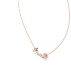 Sorrisa Curved Bar Pavé Lab Grown Diamond Smile Necklace