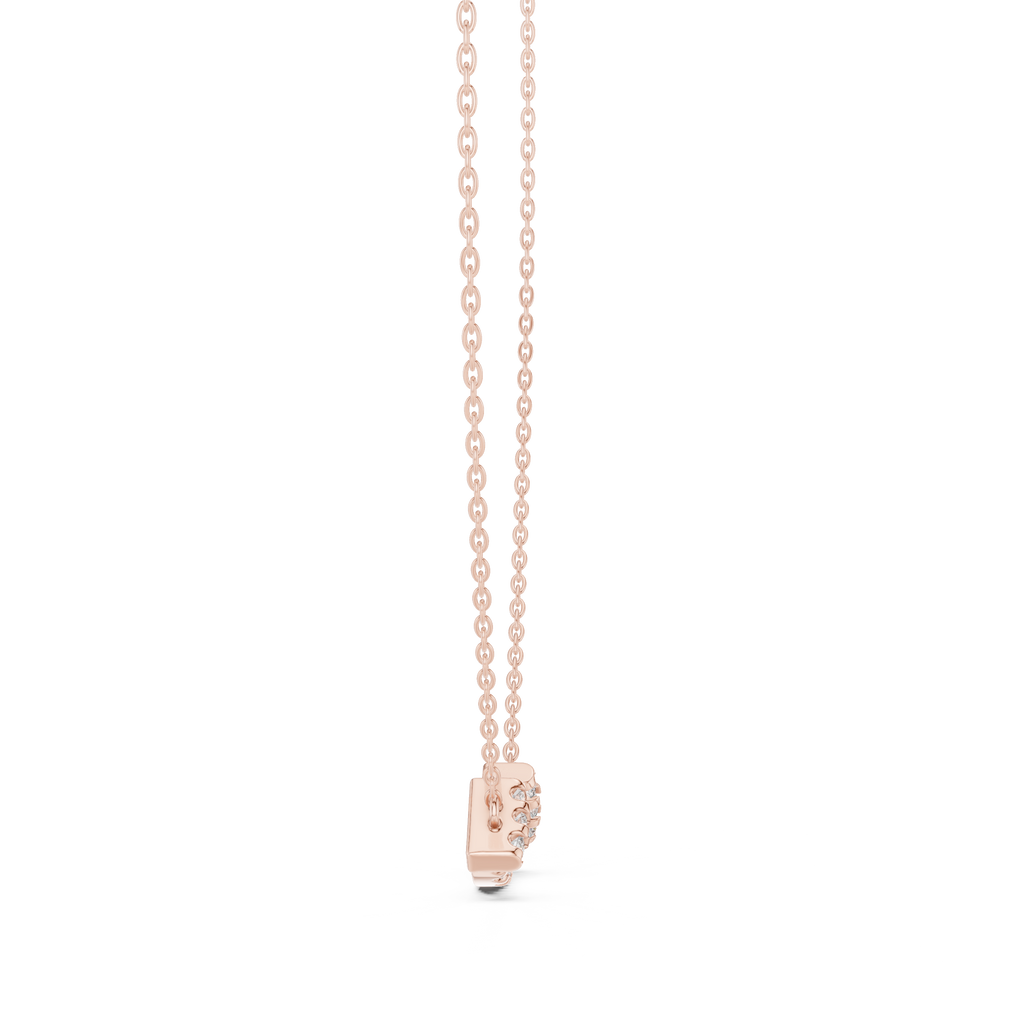Sorrisa Curved Bar Pavé Lab Grown Diamond Smile Necklace