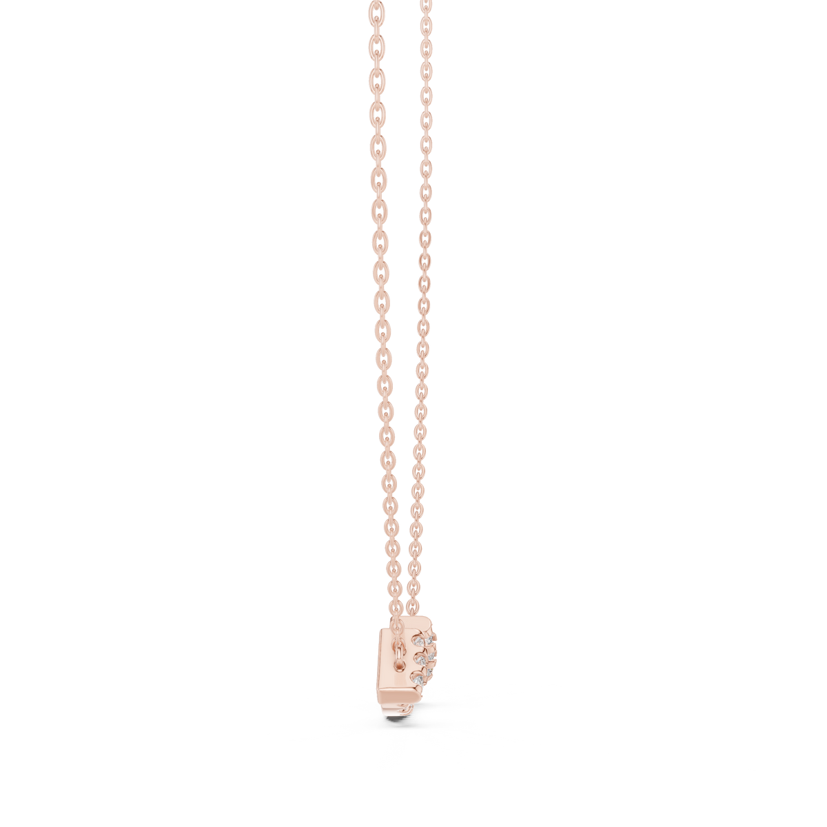 Sorrisa Curved Bar Pavé Lab Grown Diamond Smile Necklace