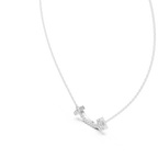 Sorrisa Curved Bar Pavé Lab Grown Diamond Smile Necklace