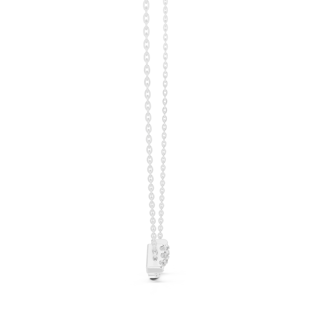 Sorrisa Curved Bar Pavé Lab Grown Diamond Smile Necklace