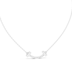 Sorrisa Curved Bar Pavé Lab Grown Diamond Smile Necklace