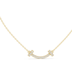 Sorrisa Curved Bar Pavé Lab Grown Diamond Smile Necklace