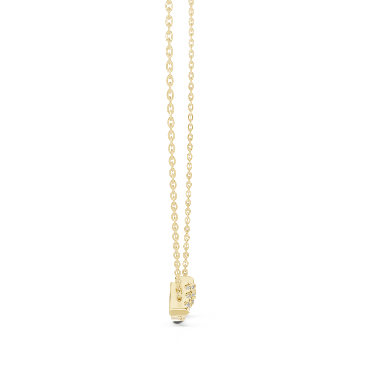 Sorrisa Curved Bar Pavé Lab Grown Diamond Smile Necklace