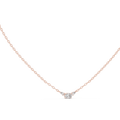 Trisolle East West Oval and Pear Three Stone Lab Grown Diamond Station Necklace