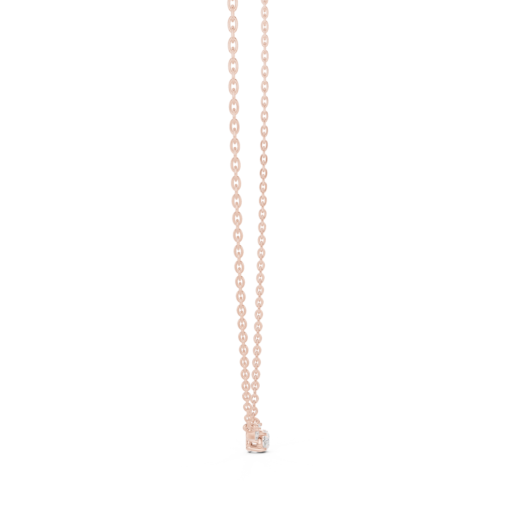 Trisolle East West Oval and Pear Three Stone Lab Grown Diamond Station Necklace