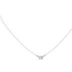Trisolle East West Oval and Pear Three Stone Lab Grown Diamond Station Necklace