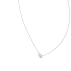 Trisolle East West Oval and Pear Three Stone Lab Grown Diamond Station Necklace
