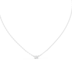 Trisolle East West Oval and Pear Three Stone Lab Grown Diamond Station Necklace