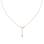 Lariella Chevron Diamond Y Drop Lariat Necklace with Marquise Diamond