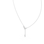 Lariella Chevron Diamond Y Drop Lariat Necklace with Marquise Diamond