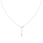 Lariella Chevron Diamond Y Drop Lariat Necklace with Marquise Diamond