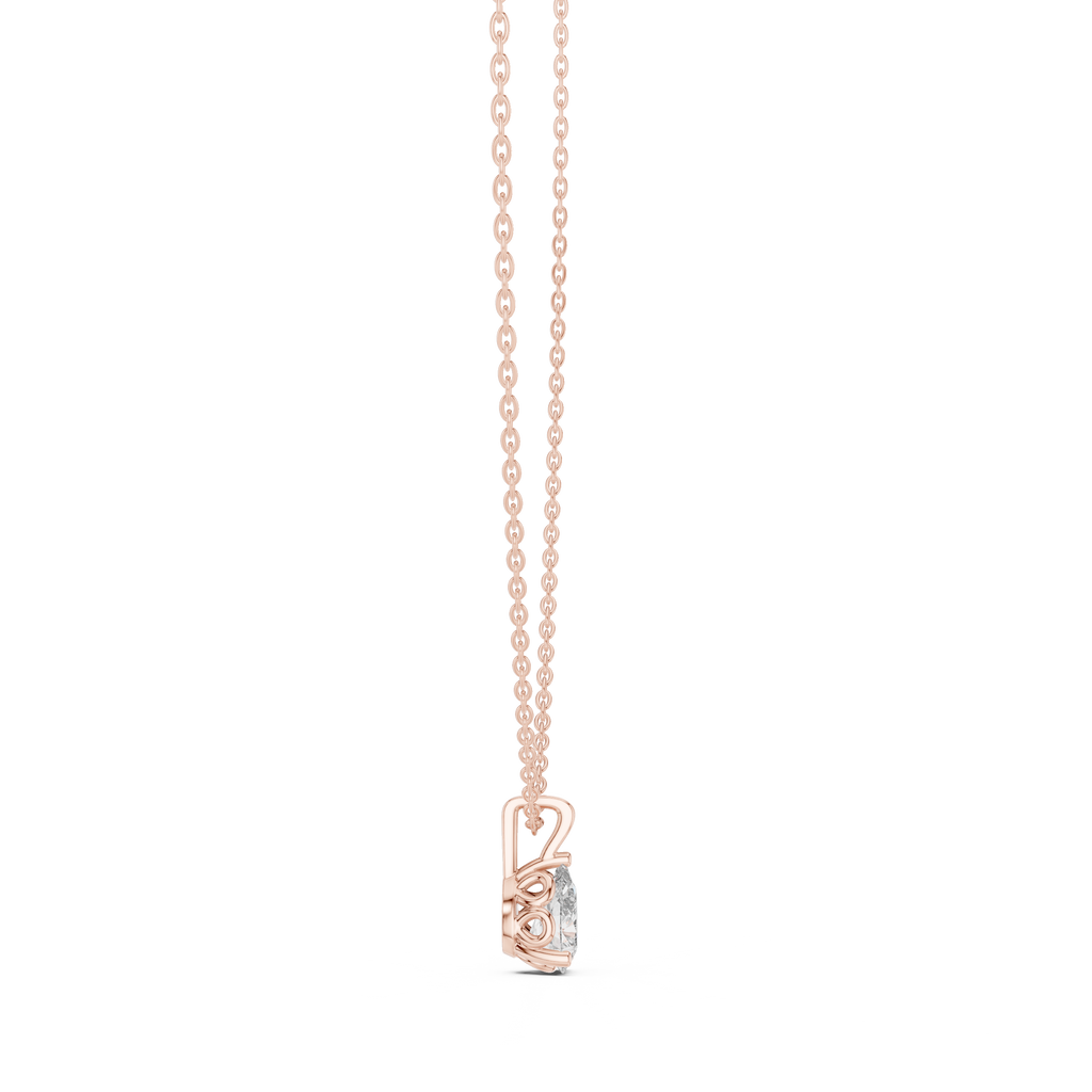 Gouttelle Pear Cut Teardrop Lab Grown Diamond Solitaire Pendant