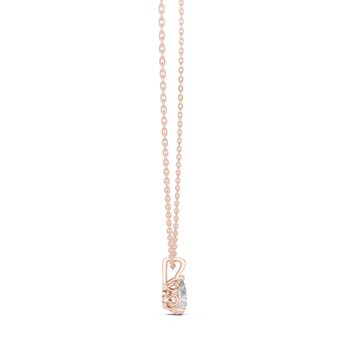 Gouttelle Pear Cut Teardrop Lab Grown Diamond Solitaire Pendant
