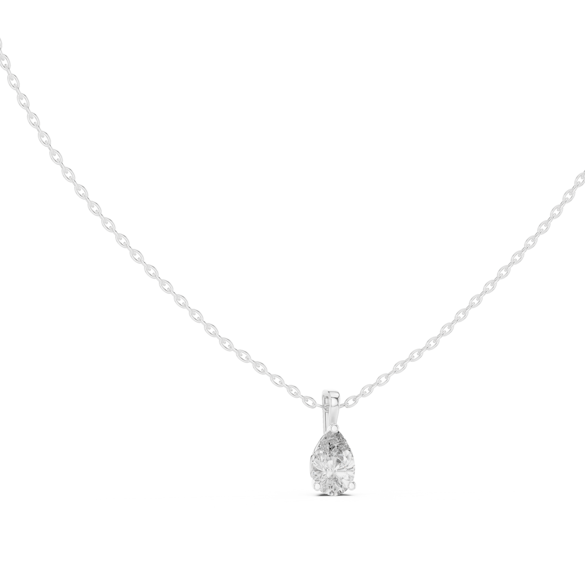Gouttelle Pear Cut Teardrop Lab Grown Diamond Solitaire Pendant