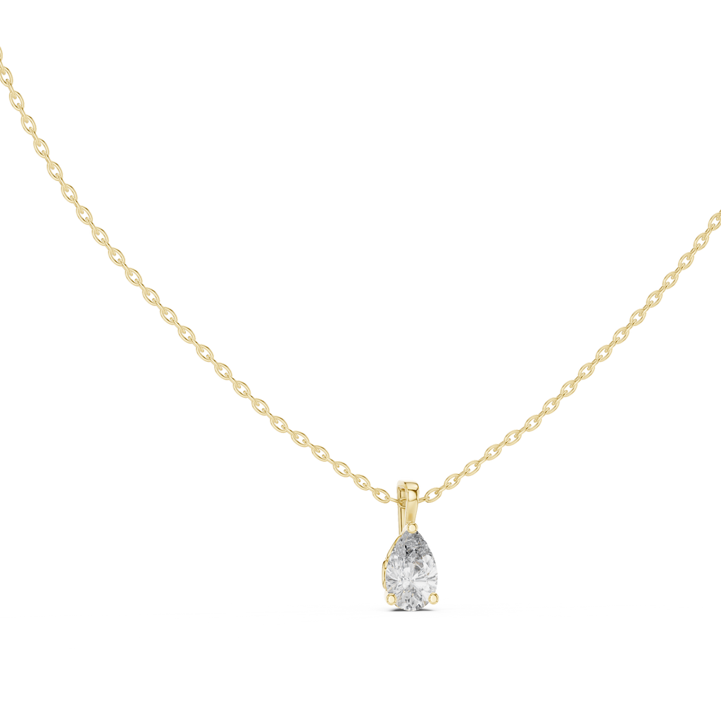 Gouttelle Pear Cut Teardrop Lab Grown Diamond Solitaire Pendant