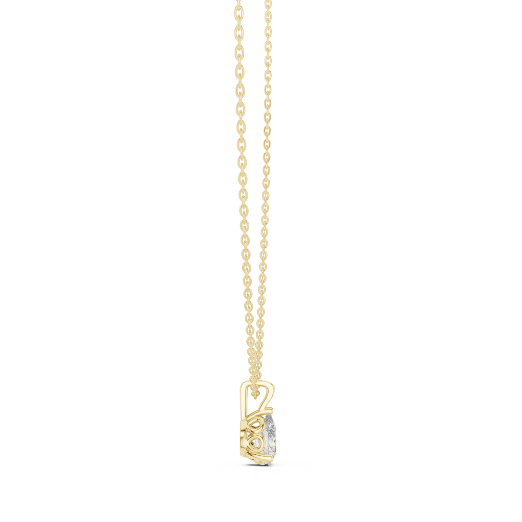 Gouttelle Pear Cut Teardrop Lab Grown Diamond Solitaire Pendant