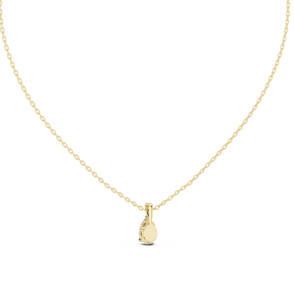 Gouttelle Pear Cut Teardrop Lab Grown Diamond Solitaire Pendant