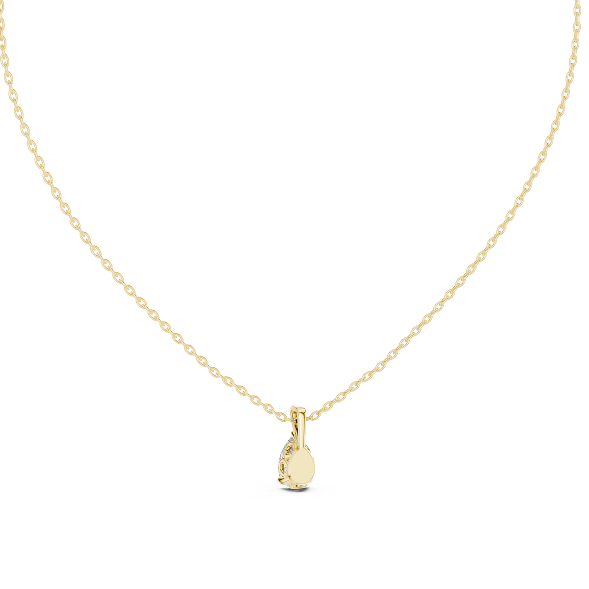 Gouttelle Pear Cut Teardrop Lab Grown Diamond Solitaire Pendant
