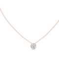 Rosevelle Petal Setting Round Brilliant Lab Grown Diamond Solitaire Necklace
