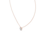 Rosevelle Petal Setting Round Brilliant Lab Grown Diamond Solitaire Necklace