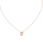 Rosevelle Petal Setting Round Brilliant Lab Grown Diamond Solitaire Necklace