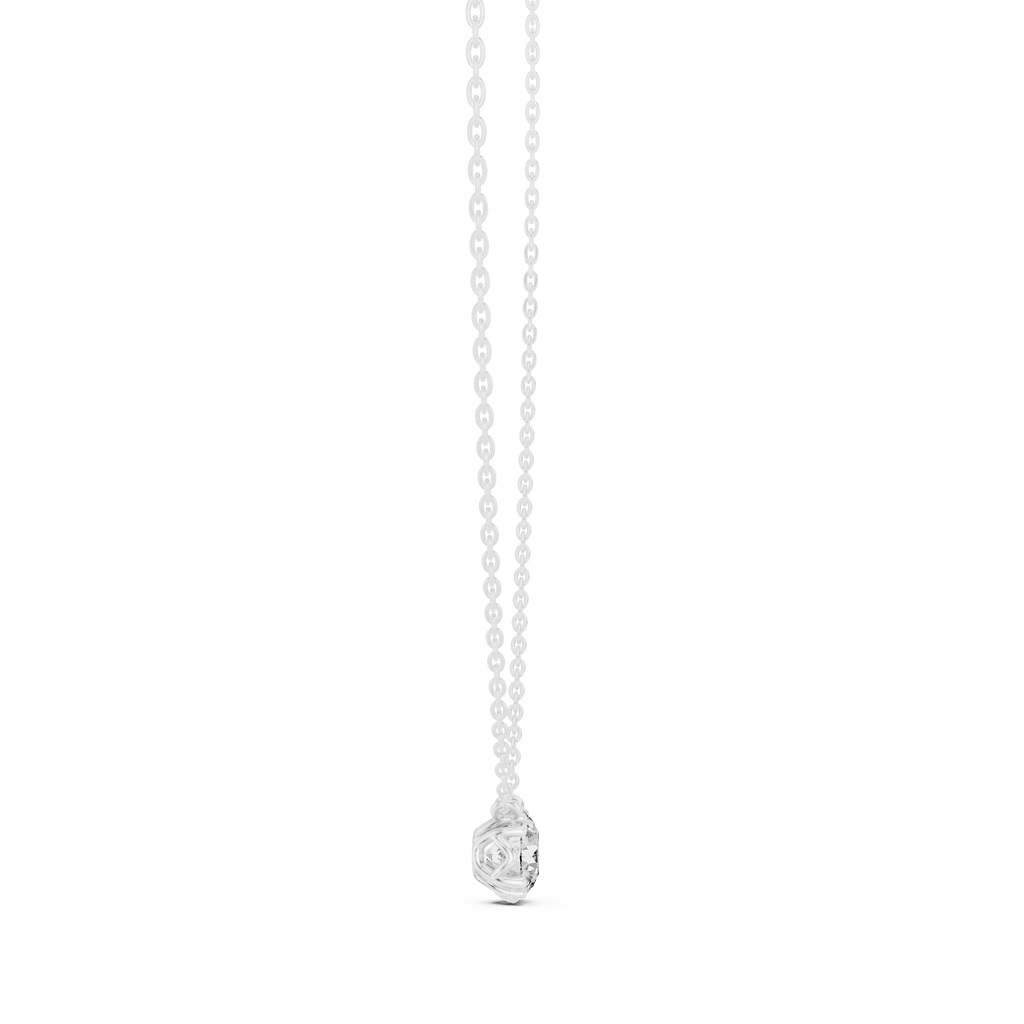 Rosevelle Petal Setting Round Brilliant Lab Grown Diamond Solitaire Necklace