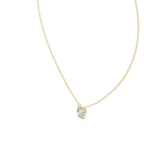 Rosevelle Petal Setting Round Brilliant Lab Grown Diamond Solitaire Necklace
