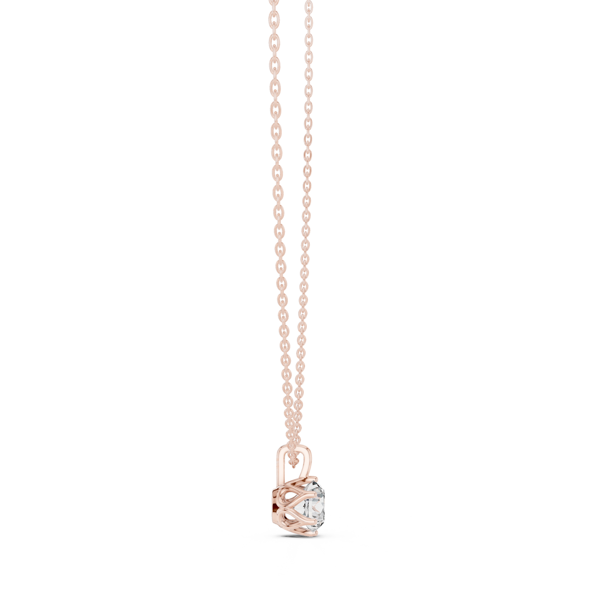 Tiarelle Six Prong Round Brilliant Lab Grown Diamond Solitaire Pendant