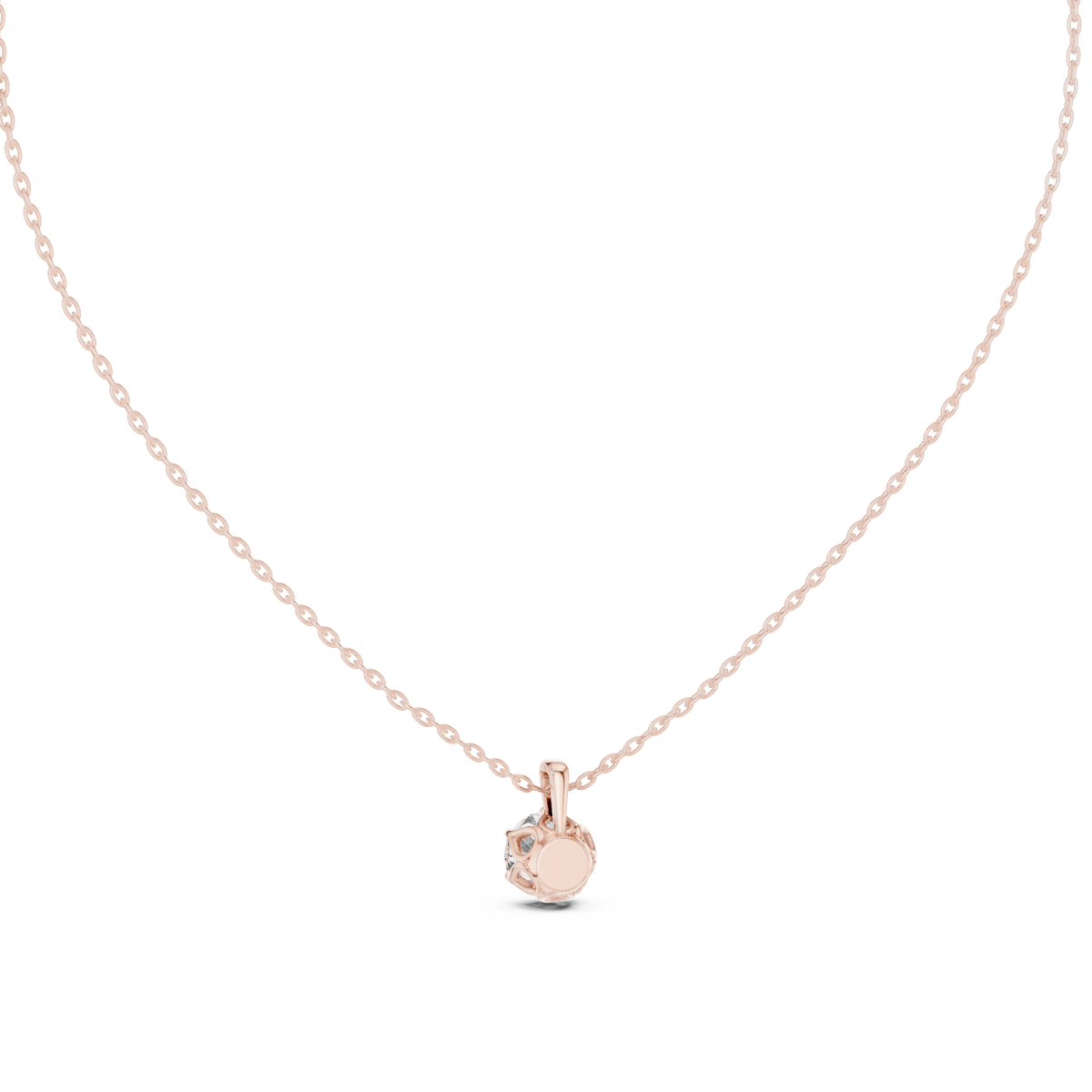 Tiarelle Six Prong Round Brilliant Lab Grown Diamond Solitaire Pendant