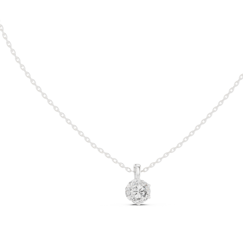 Luxuriöser Teardrop-Diamant-Anhänger mit Halo-Design