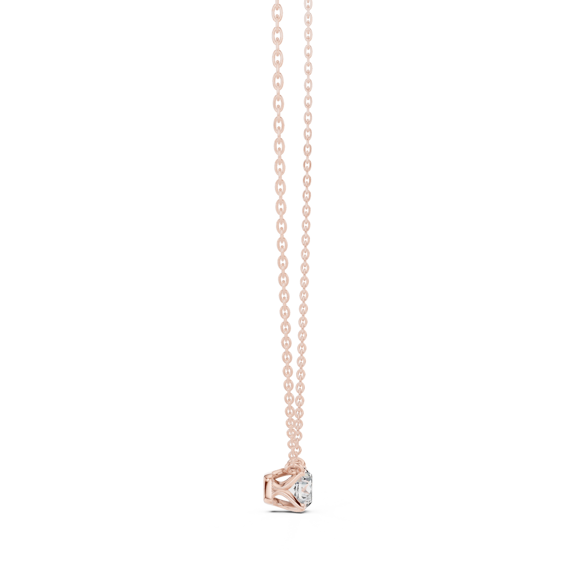 Brillara Round Brilliant Four Prong Lab Grown Diamond Solitaire Necklace
