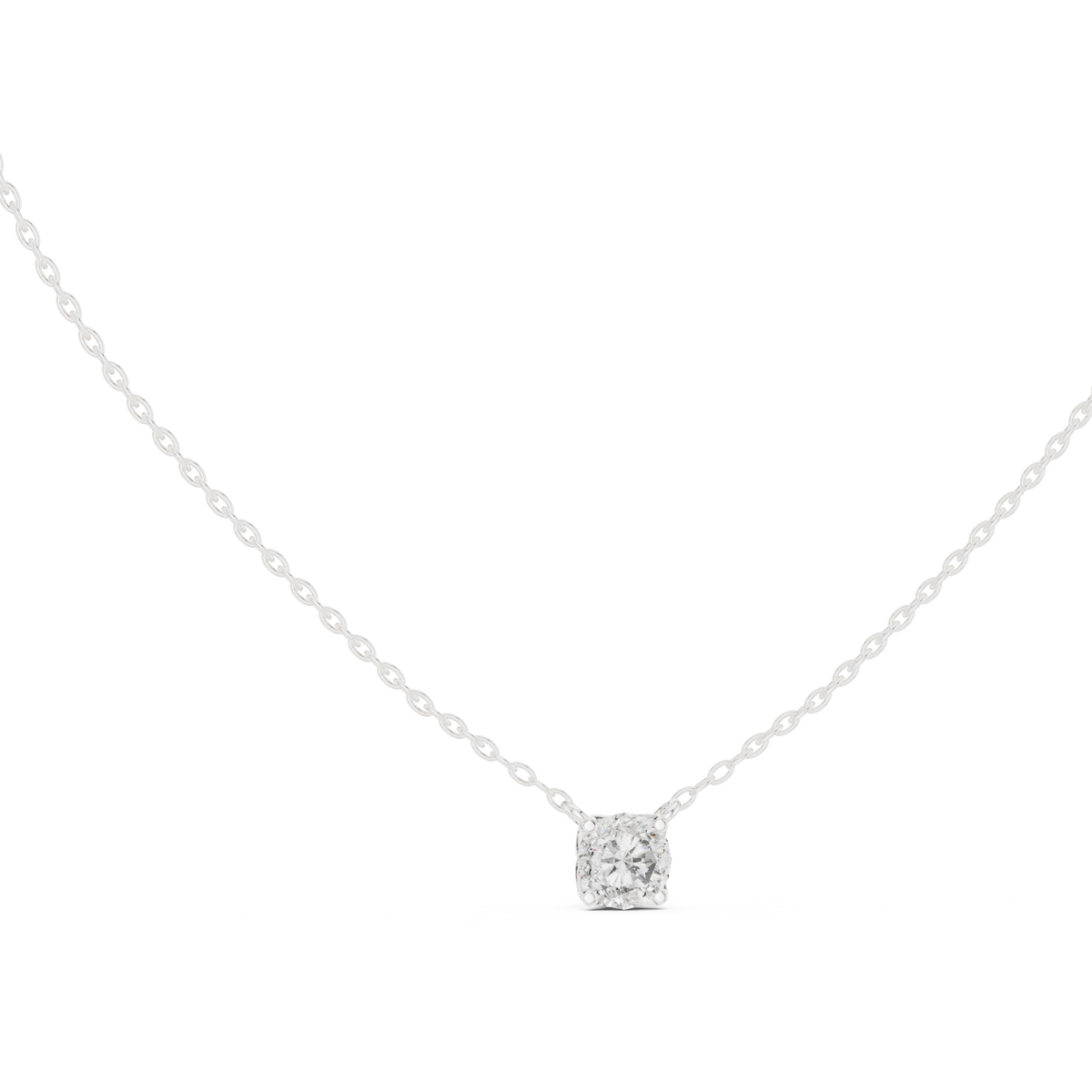 Brillara Round Brilliant Four Prong Lab Grown Diamond Solitaire Necklace