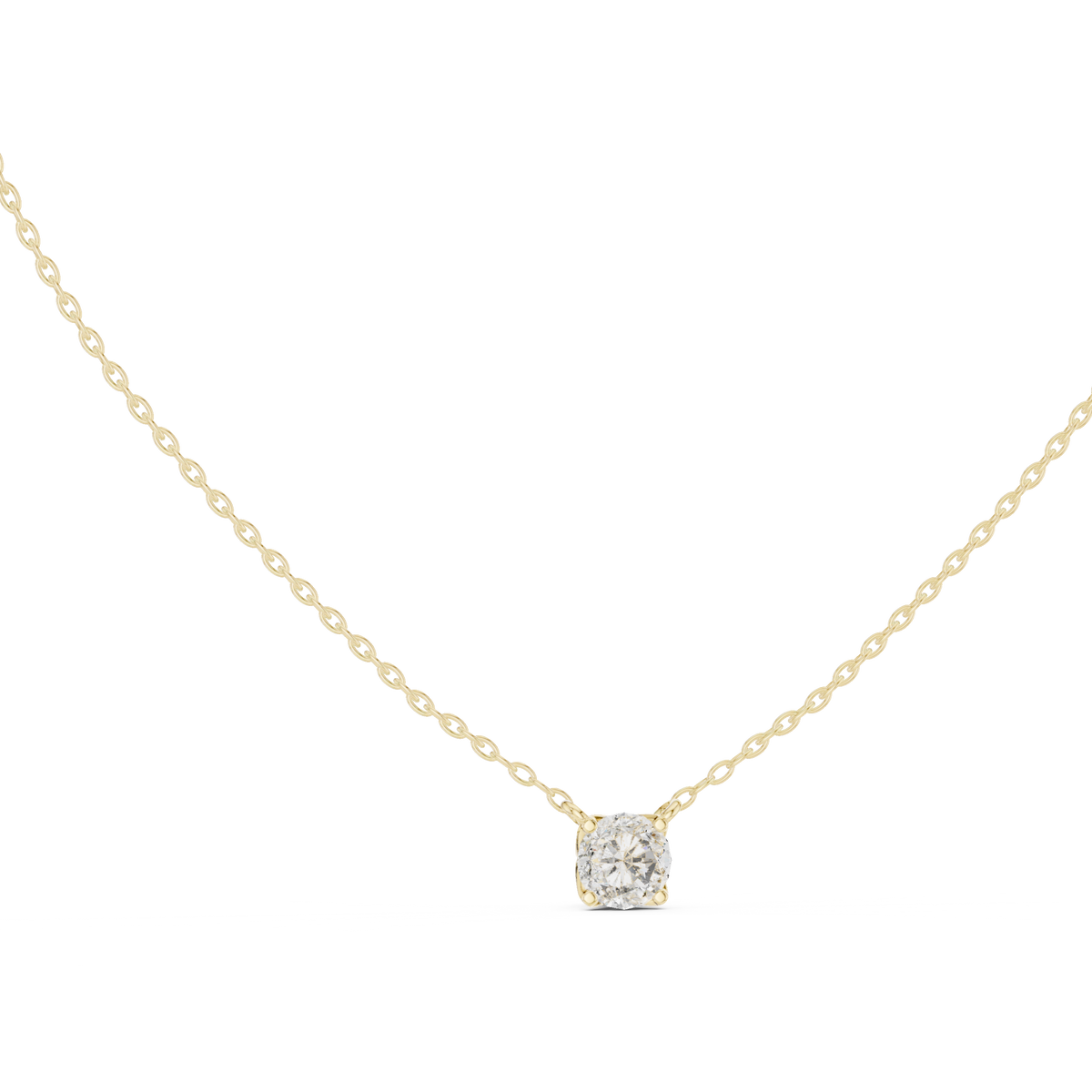 Brillara Round Brilliant Four Prong Lab Grown Diamond Solitaire Necklace
