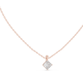 Rhombelle On-Point Princess Cut Lab Grown Diamond Solitaire Pendant
