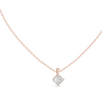 Rhombelle On-Point Princess Cut Lab Grown Diamond Solitaire Pendant