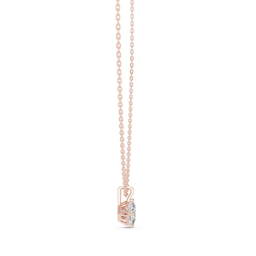 Rhombelle On-Point Princess Cut Lab Grown Diamond Solitaire Pendant