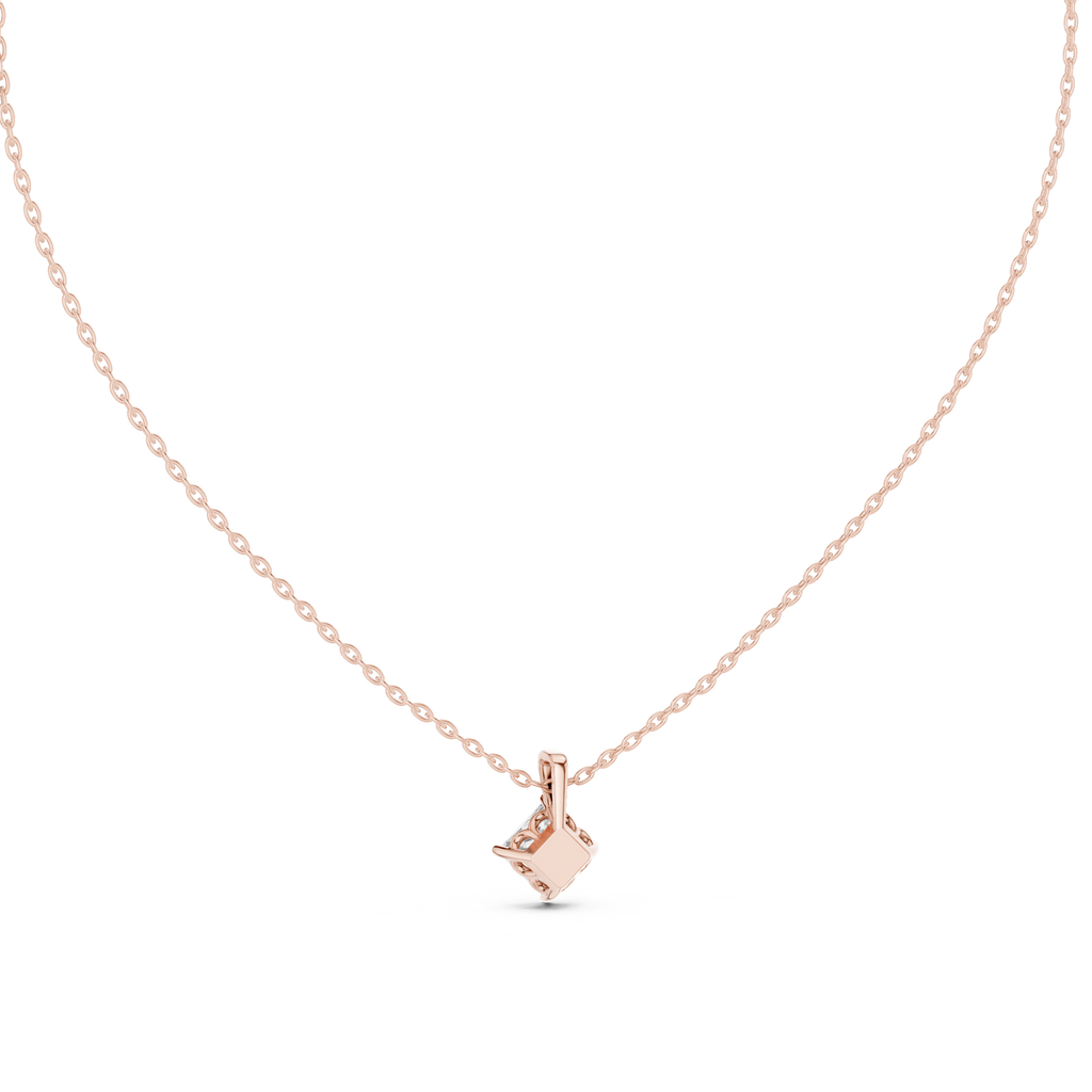 Rhombelle On-Point Princess Cut Lab Grown Diamond Solitaire Pendant