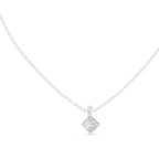 Rhombelle On-Point Princess Cut Lab Grown Diamond Solitaire Pendant