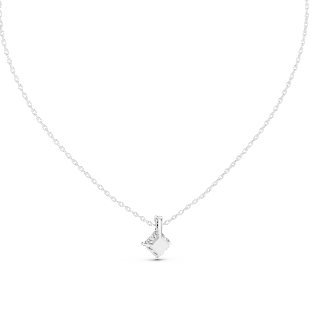 Rhombelle On-Point Princess Cut Lab Grown Diamond Solitaire Pendant