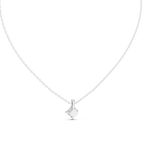 Rhombelle On-Point Princess Cut Lab Grown Diamond Solitaire Pendant